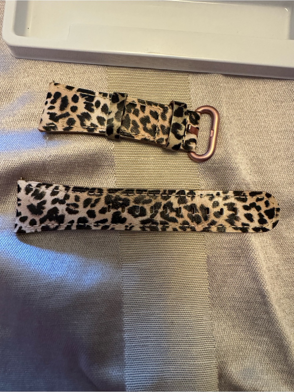 WFEAGL Leopard Print Genuine Leather Watch Band -  Replacement Strap - Picture 4 of 6